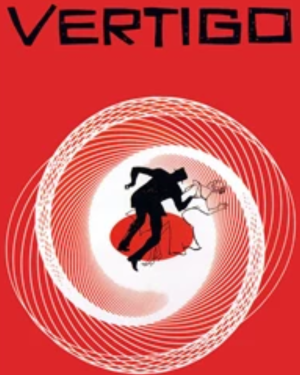 Αφίσα της ταινίας Δεσμώτης του Ιλίγγου (Vertigo), κλασικό ψυχολογικό θρίλερ του Άλφρεντ Χίτσκοκ από το 1958