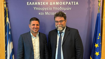 Συνάντηση του Δημάρχου Αγίας Παρασκευής Γιάννη Μυλωνάκη με τον Υφ. Μεταφορών Βασίλη Οικονόμου